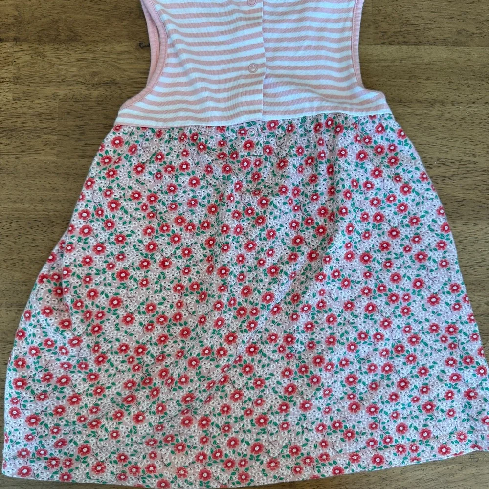 Baby Boden Floral Striped Jersey Dress 2-3